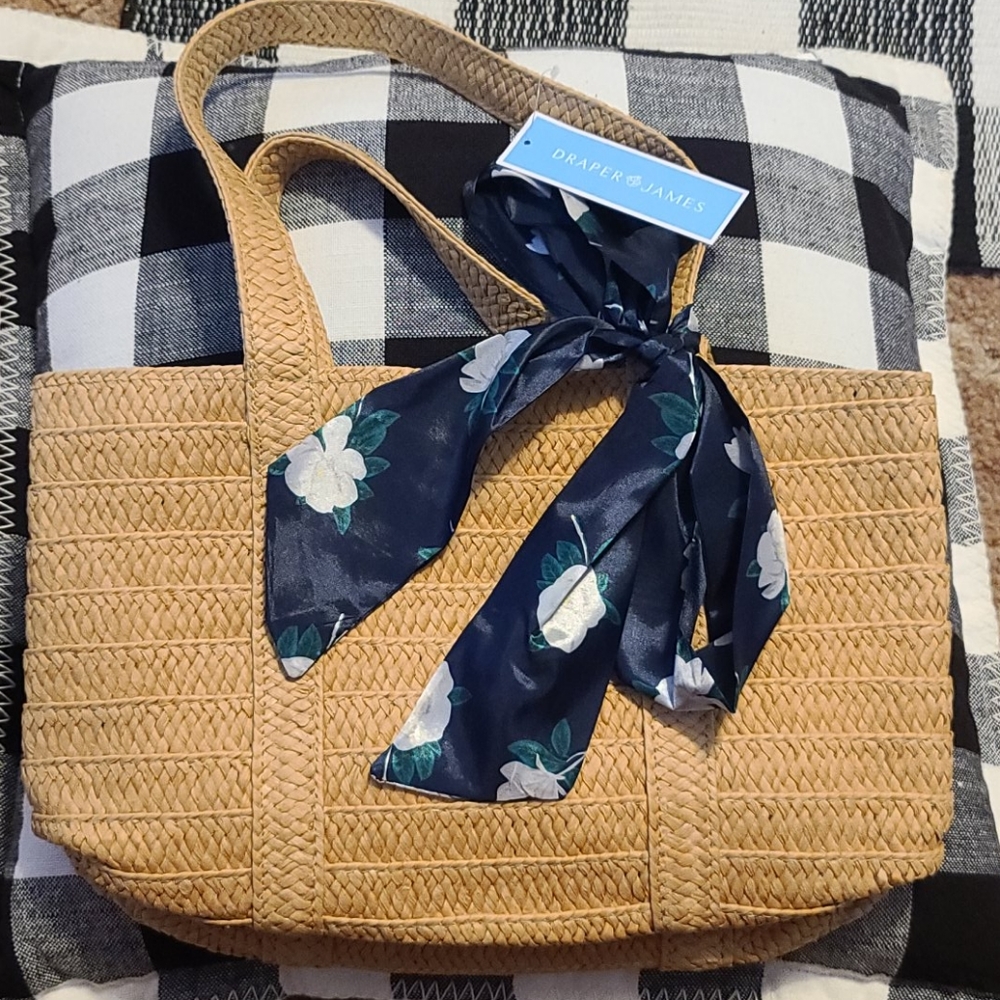 Draper James straw purse
